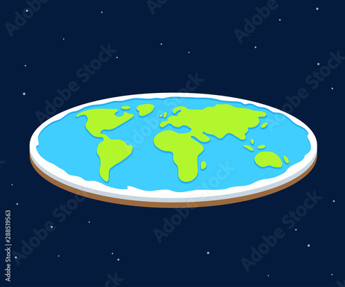 Cartoon flat earth