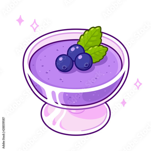 Blueberry mousse drawing