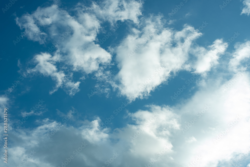 Beautiful white clouds against the blue sky