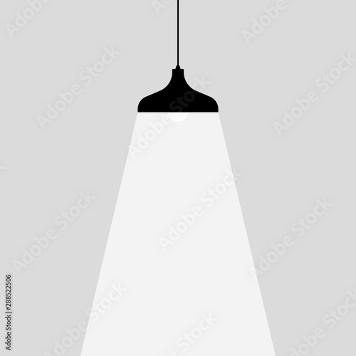 Lamp bulb Icon. Place for your text. Lamps light lights. Flat vector illustration