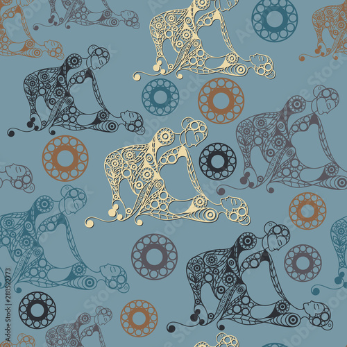Graphic illustration of with Thai massage 5