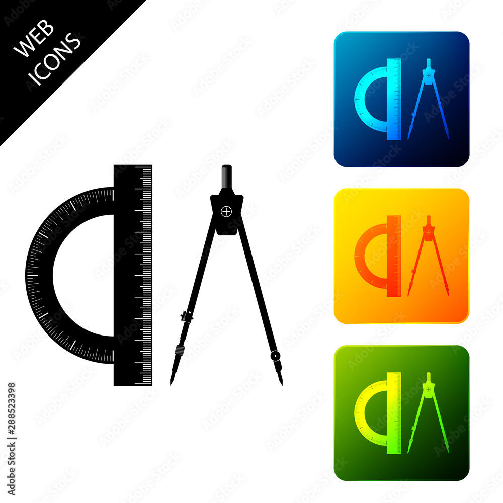Protractor Compass Icon