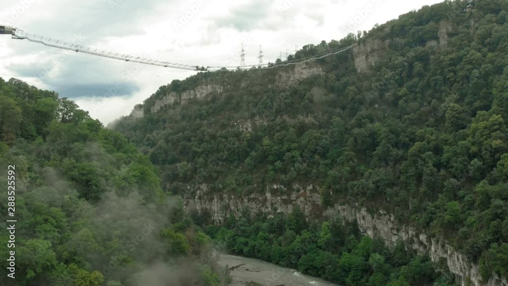 Highway in the mountains. Aerial video Highway in the mountains. Aerial video