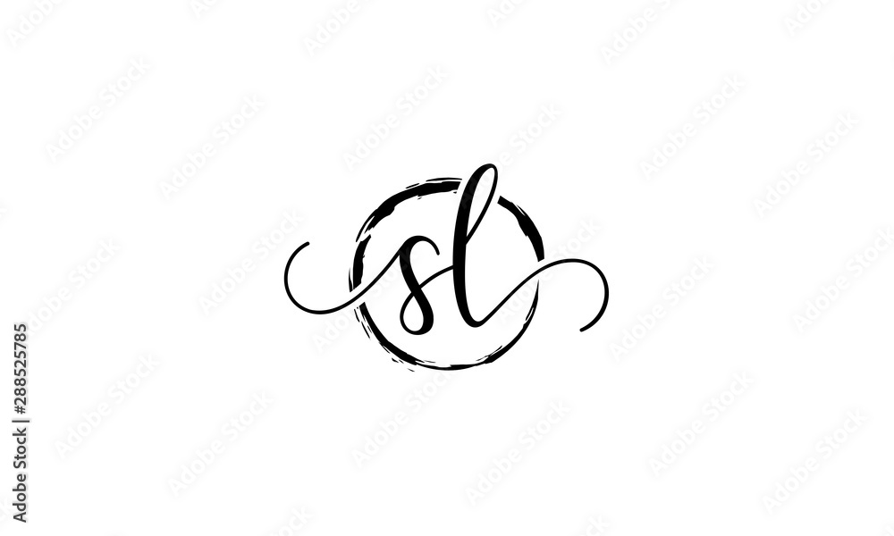 SL Initial handwriting logo vector, SL Initial handwriting logo design with a circle. Zen Circle Brush, handwritten logo for fashion, team, wedding, luxury logo. SL initial logo SL Initial handwriting logo vector, SL Initial handwriting logo design with a circle. Zen Circle Brush, handwritten logo for fashion, team, wedding, luxury logo. SL initial logo