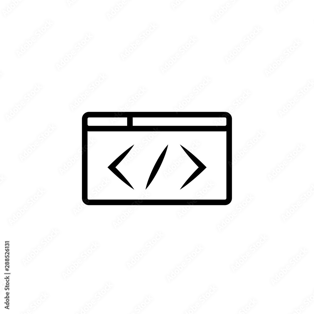 Code Icon in trendy flat style isolated on grey background. Code symbol for your web site design, logo, app, UI. Vector illustration, EPS10. Code Icon in trendy flat style isolated on grey background. Code symbol for your web site design, logo, app, UI. Vector illustration, EPS10.