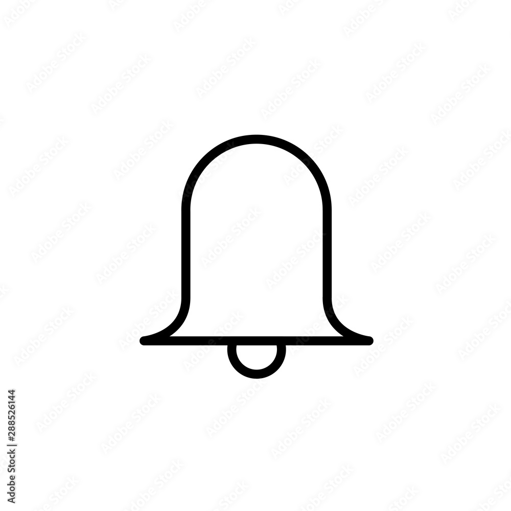 Message / chat notification bell outline vector icon for apps Message / chat notification bell outline vector icon for apps