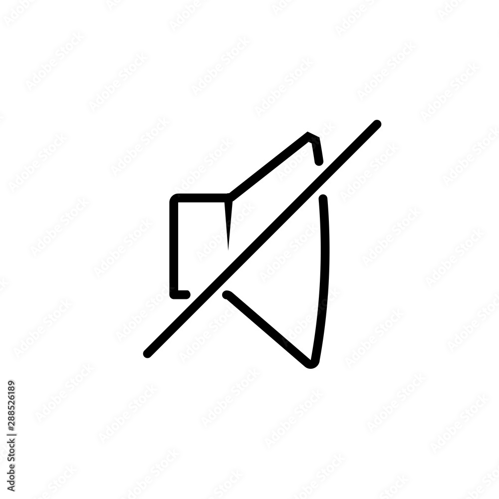 Mute sound off simple icon Mute sound off simple icon