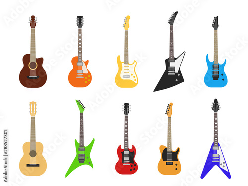 Fotografie, Tablou Flat guitars