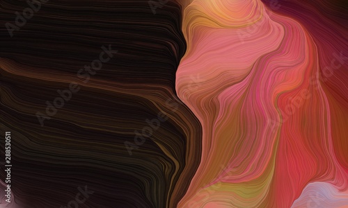 curved lines waves with moderate red, very dark pink and saddle brown colors. modern illustration can be used for canvas, poster, graphic or wallpaper