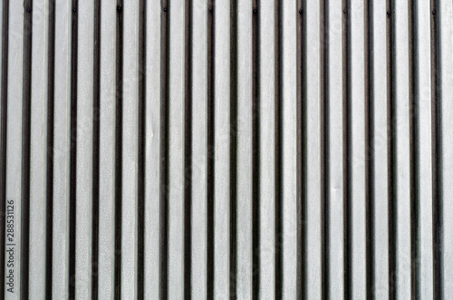 Corrugated metal wall of a warehouse