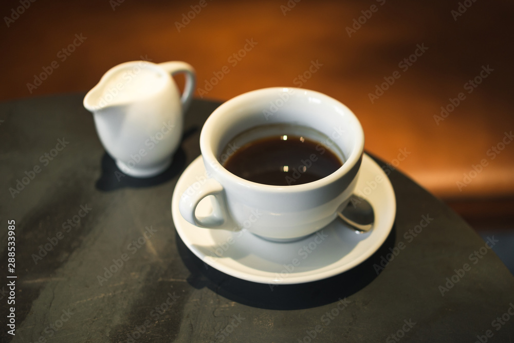 Fototapeta premium White espresso coffee cup