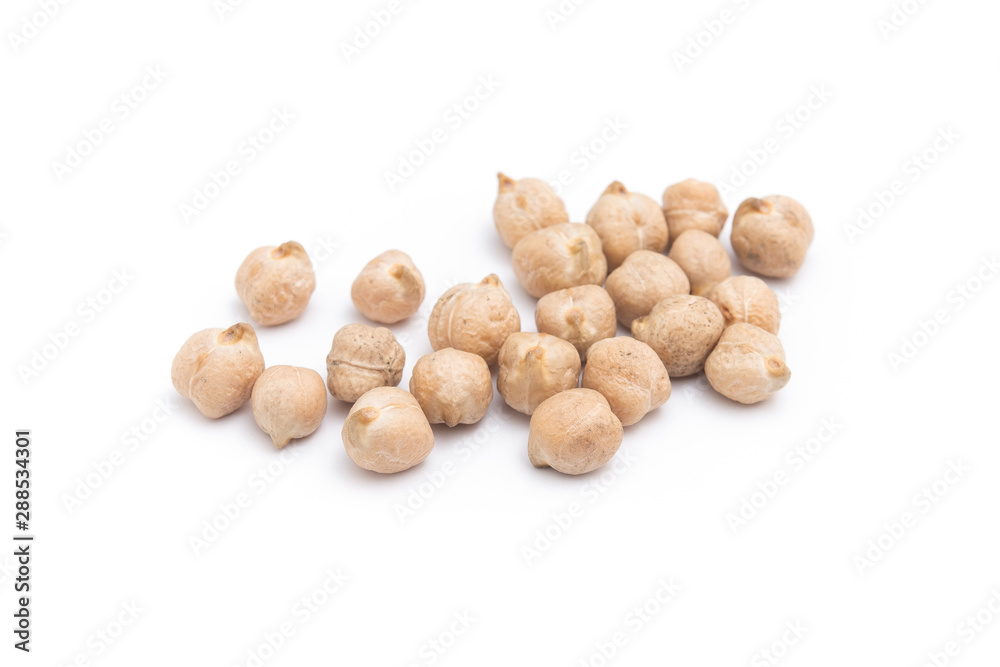 Grain raw chickpeas isolated Grain raw chickpeas isolated