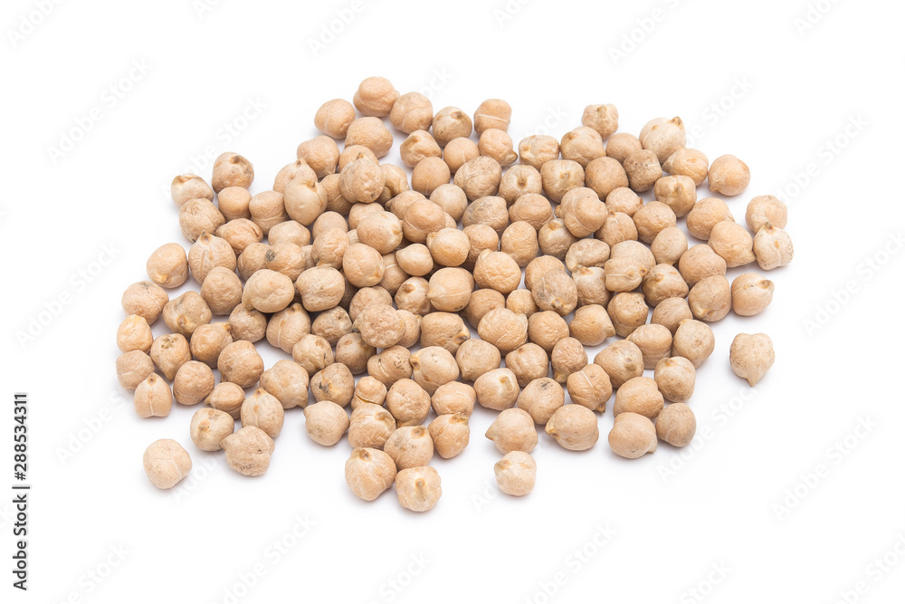 Grain raw chickpeas isolated Grain raw chickpeas isolated