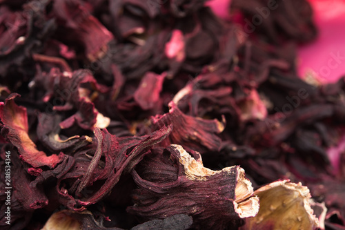 Dried roselle flower isolated