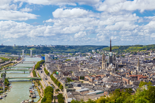 Panorama of Rouen, Normandy, France © fabianodp