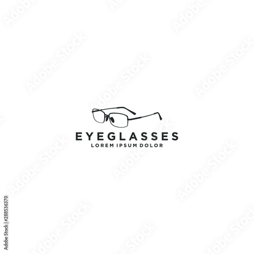 Eyeglasses logo design - modern simple and clean logo eye glass