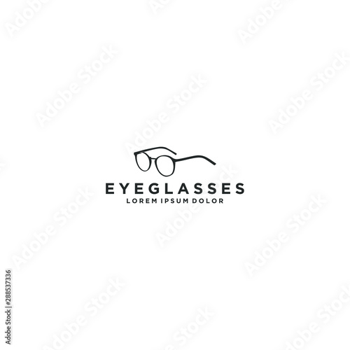 Eyeglasses logo design - modern simple and clean logo eye glass