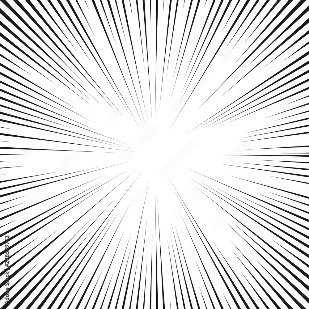 Obraz premium manga background with radial rays