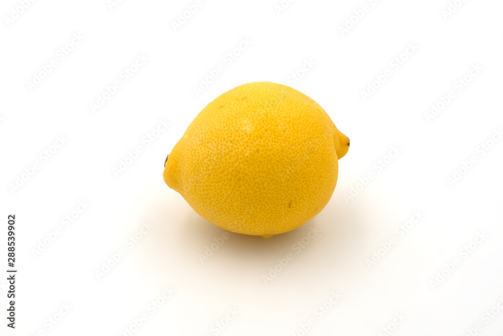 Fresh whole lemon fruit healthy detox isolated on white background Fresh whole lemon fruit healthy detox isolated on white background