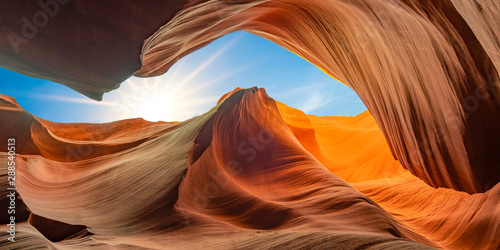 Print op canvas antelope canyon in arizona - background travel concept