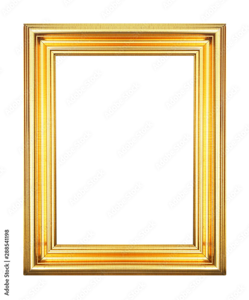 gold picture frame isolated on white gold picture frame isolated on white