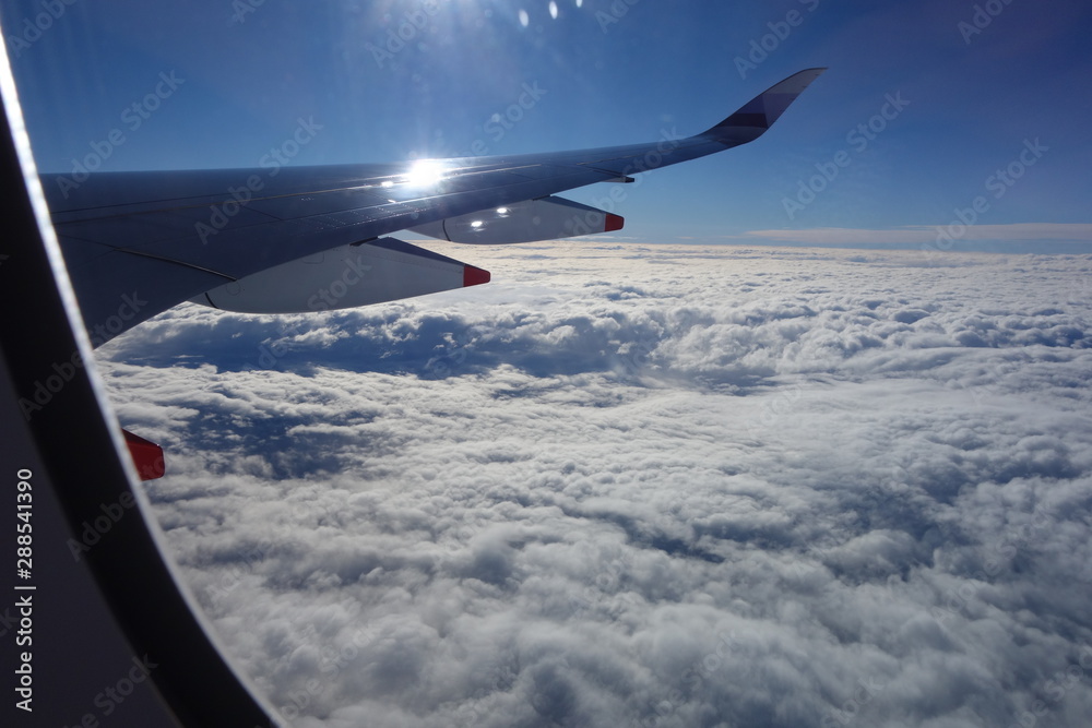 Obraz premium airplane windowseat