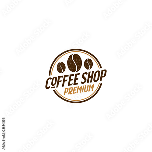 Coffee logo for product label and cafe and resto