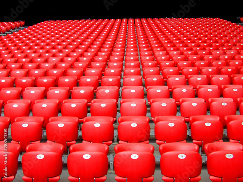 Empty rows of stadium seats