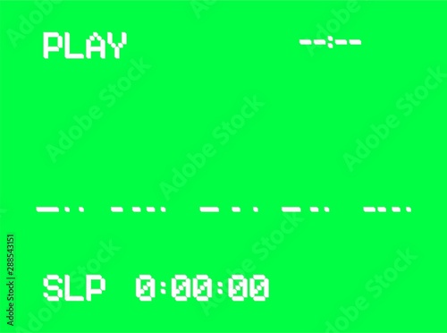 VHS intro screen of a videotape player retro 80s