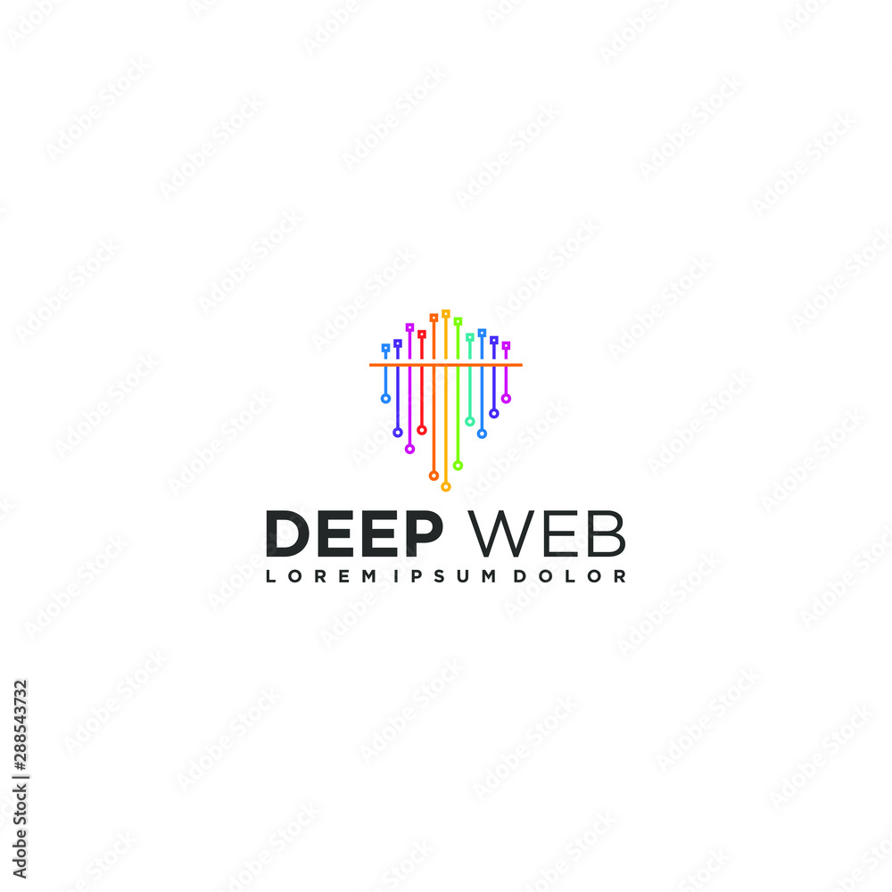 Deep web logo for modern business technology