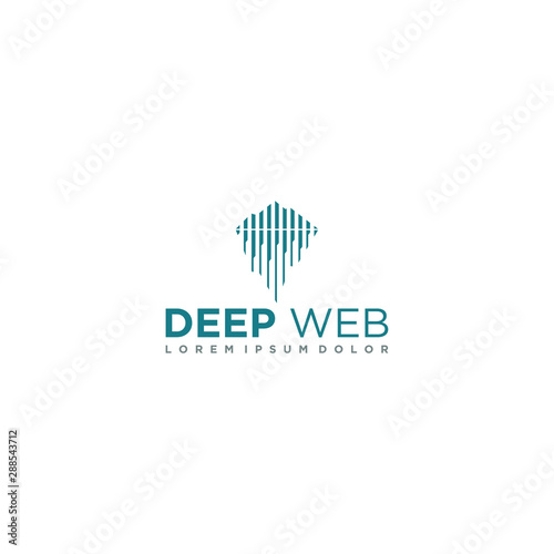 Deep web logo for modern business technology