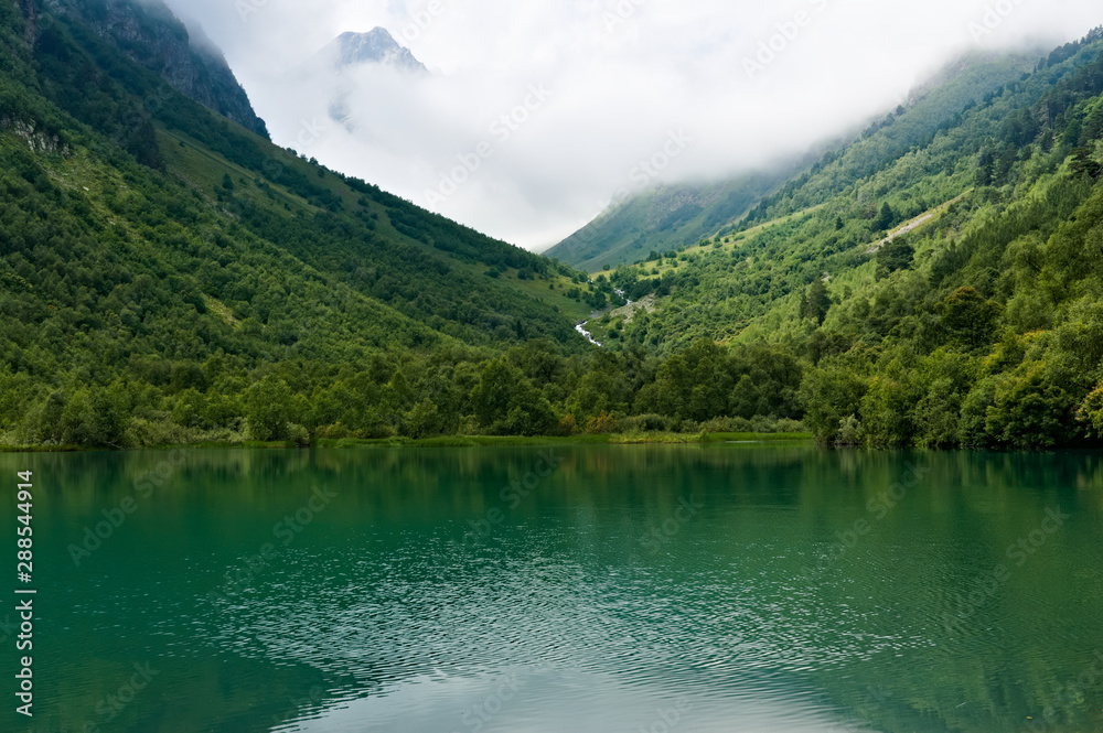 Baduk lakes in Karachay-Cherkessia. Russia. Dombay 2019