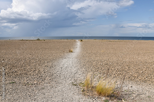 Gravel field by the coast of the Baltic Sea photo