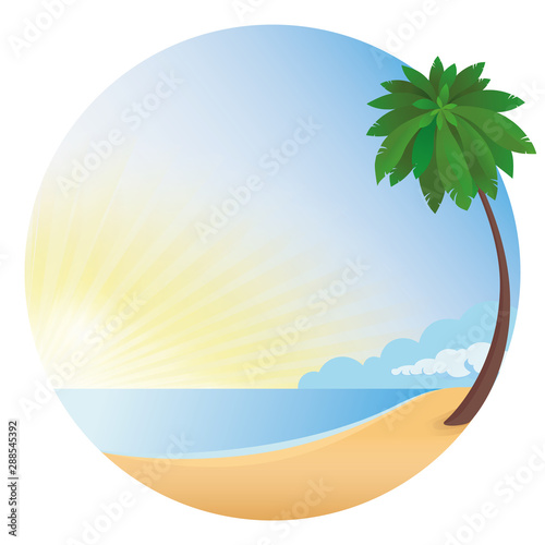 Palme mit Sonne