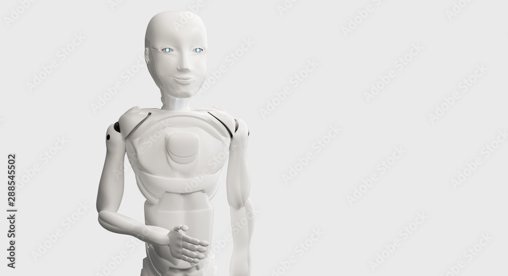 artificial intelligence robot white 3d-illustration artificial intelligence robot white 3d-illustration