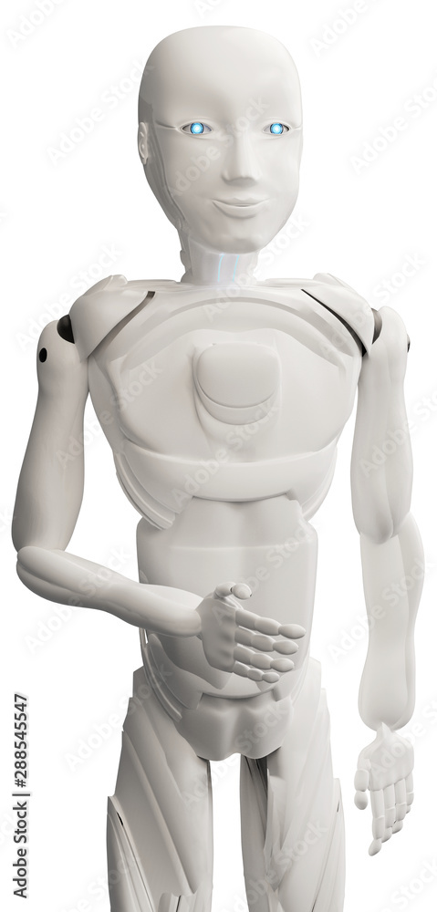 artificial intelligence robot white 3d-illustration artificial intelligence robot white 3d-illustration