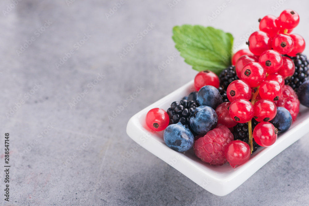 Closeup of fresh berry, currants, blueberry, raspberry Closeup of fresh berry, currants, blueberry, raspberry
