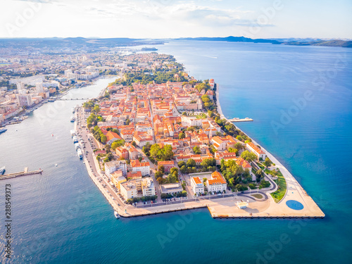 Aerial view of Zadar in summer, Croatia photo