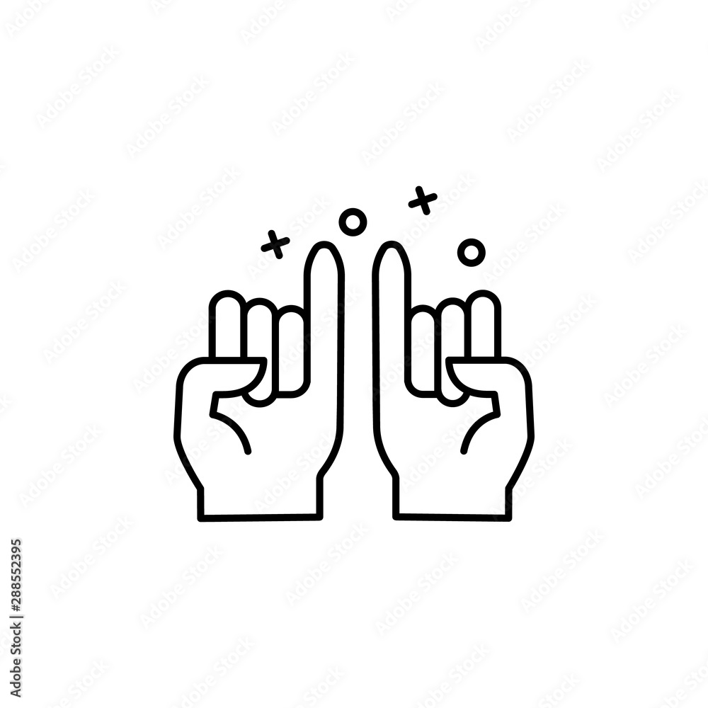 Obraz premium Friend hand fingers icon. Element of friendship icon