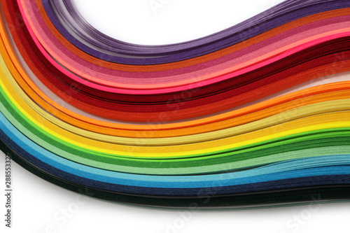 Abstract color rainbow strip paper background. Template for prints, posters, cards.