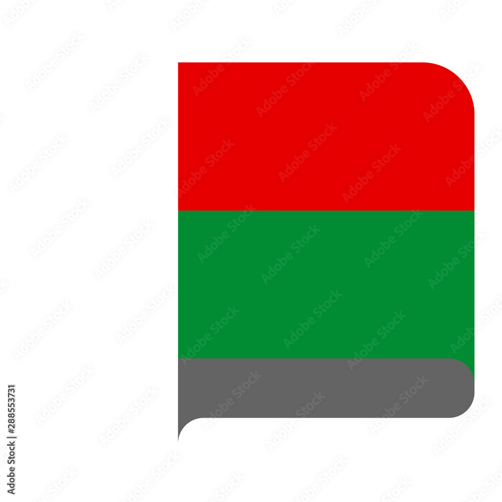 Flag horizontal shape, pointer for world map Flag horizontal shape, pointer for world map