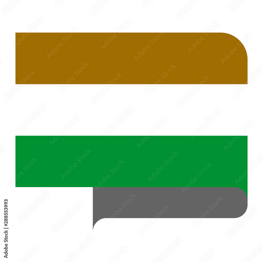 Flag horizontal shape, pointer for world map Flag horizontal shape, pointer for world map