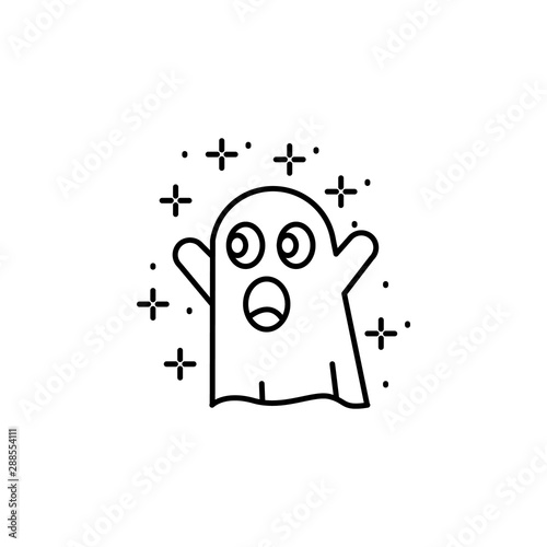 Ghost astonishment icon. Element of spirit icon