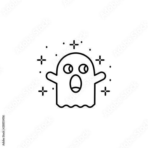 Ghost astonishment icon. Element of spirit icon