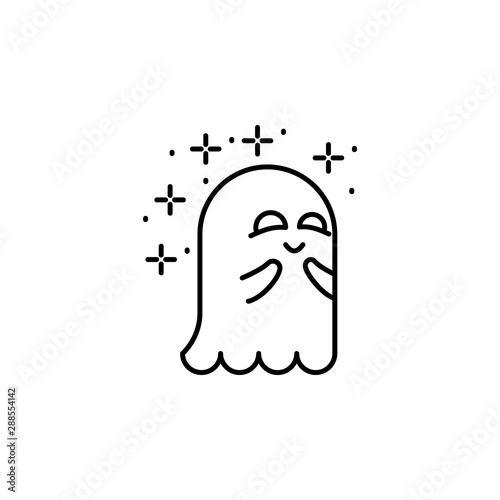 Ghost sweaty icon. Element of spirit icon