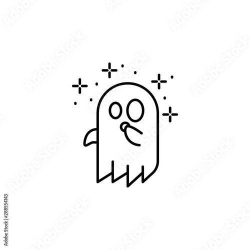 Ghost astonishment icon. Element of spirit icon
