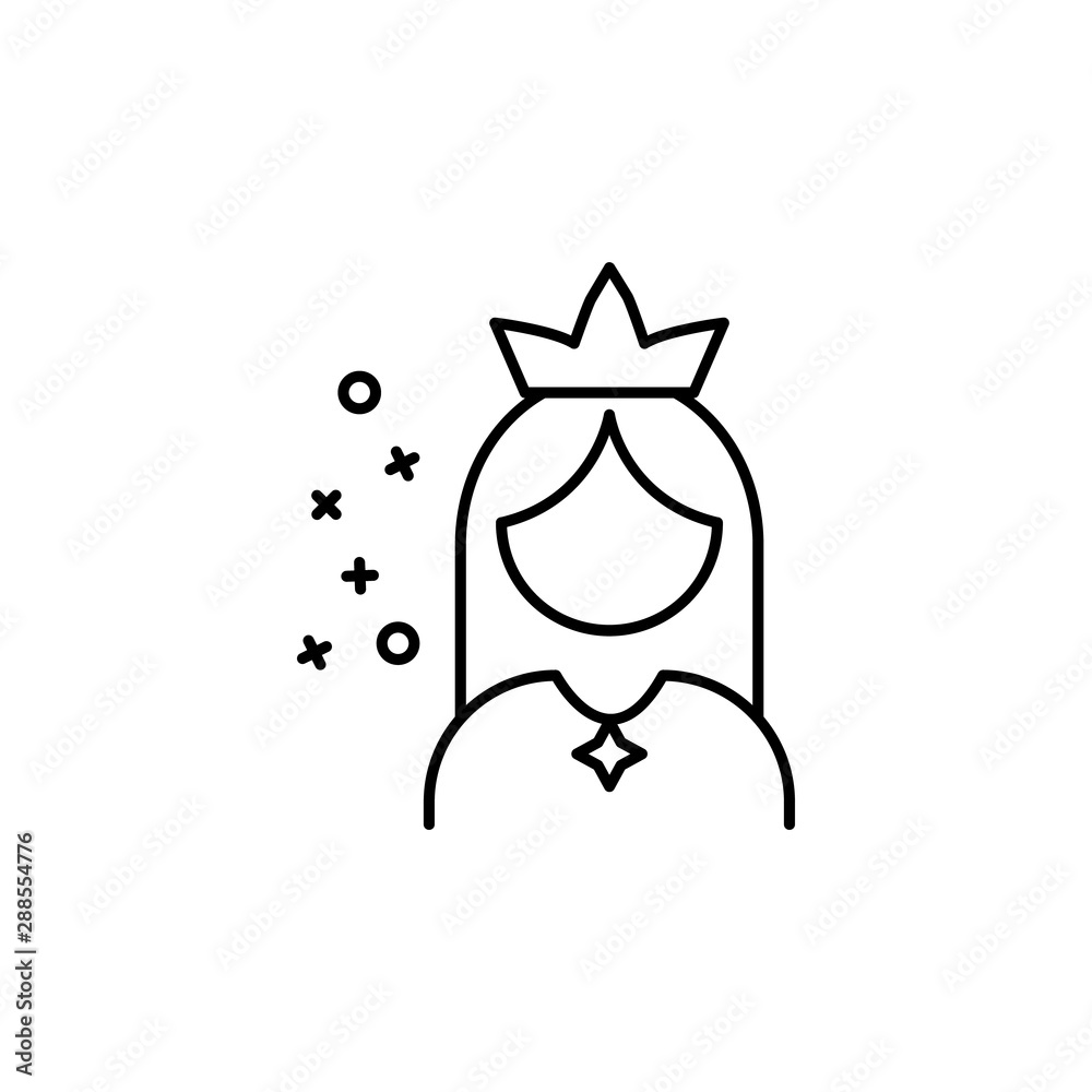 Obraz premium Queen cultures princess icon. Element of history icon