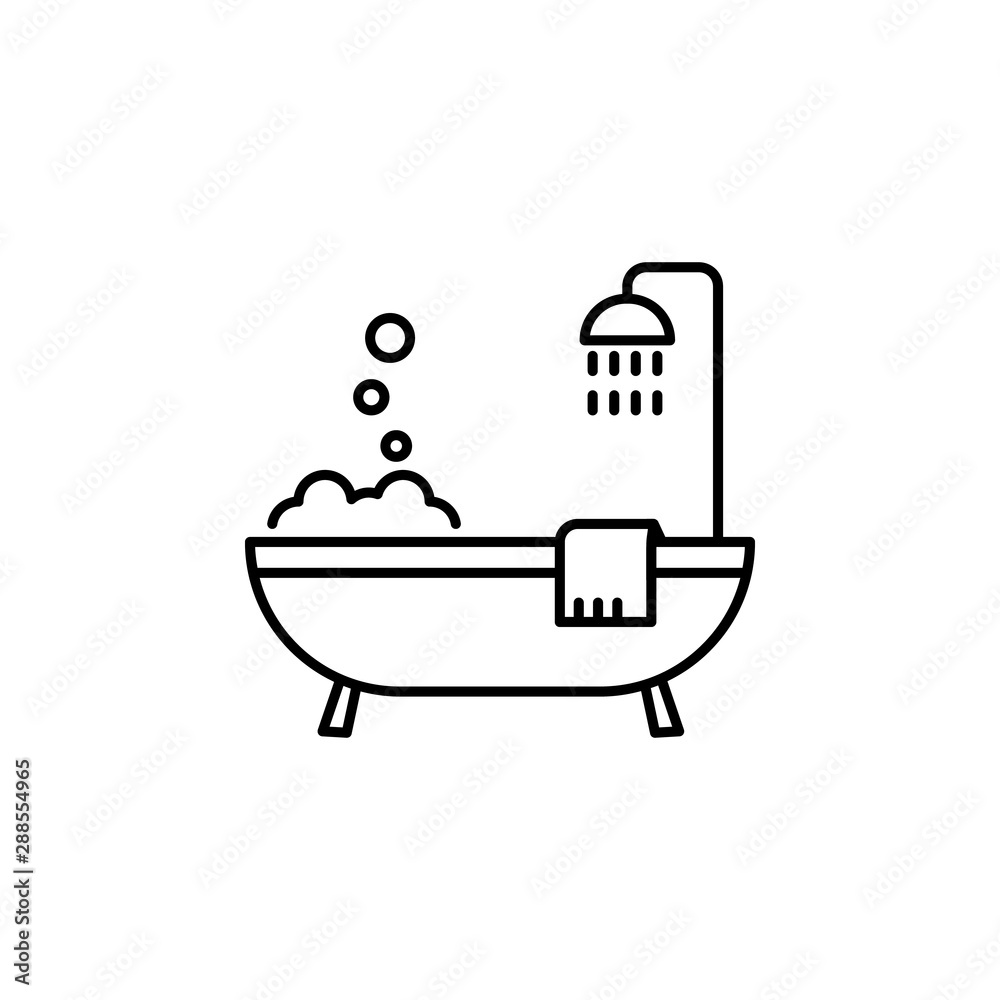 Shower bathroom water icon. Element of hygiene icon Shower bathroom water icon. Element of hygiene icon