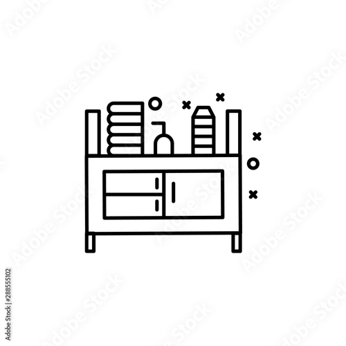 Closet spa wardrobe icon. Element of hygiene icon