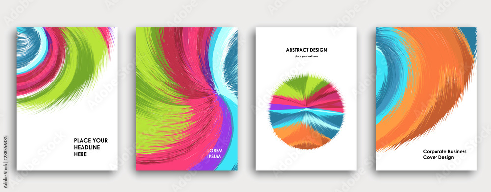 Multi-colored book cover page design, creative abstract background. Stock  Vector | Adobe Stock